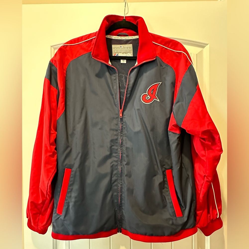 MAJESTIC AUTHENTIC MLB CLEVELAND INDIANS WOMENS JACKET. SIZE X-LARGE